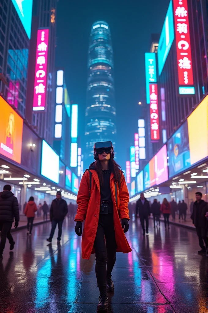 cyberpunk, with neon colors, futurist, Utopian, 