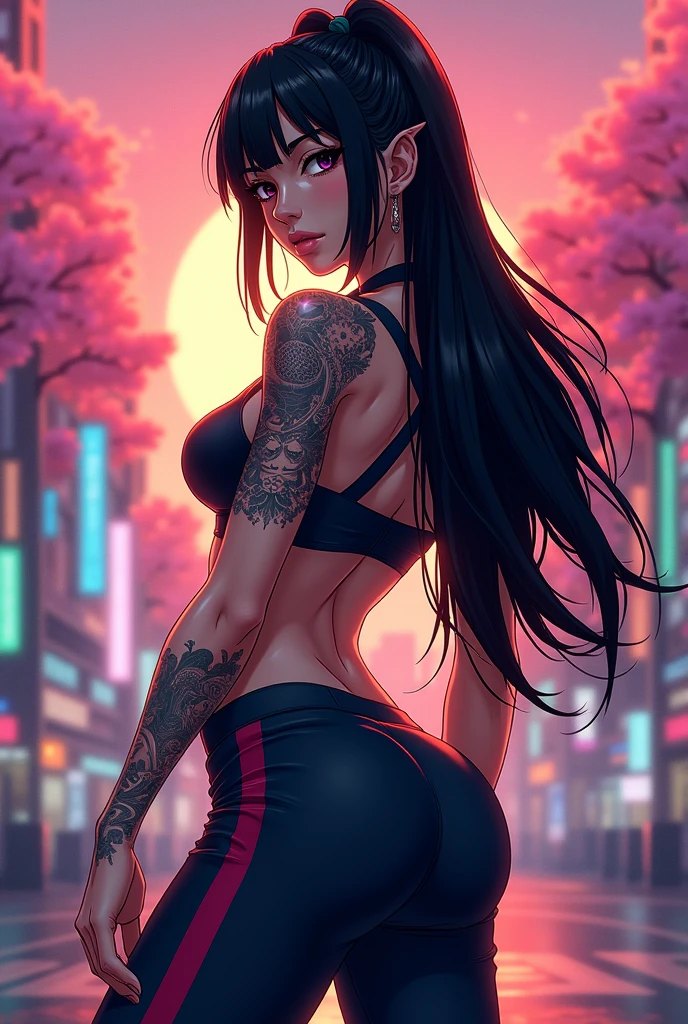 Muscular Japanese girl with big ass