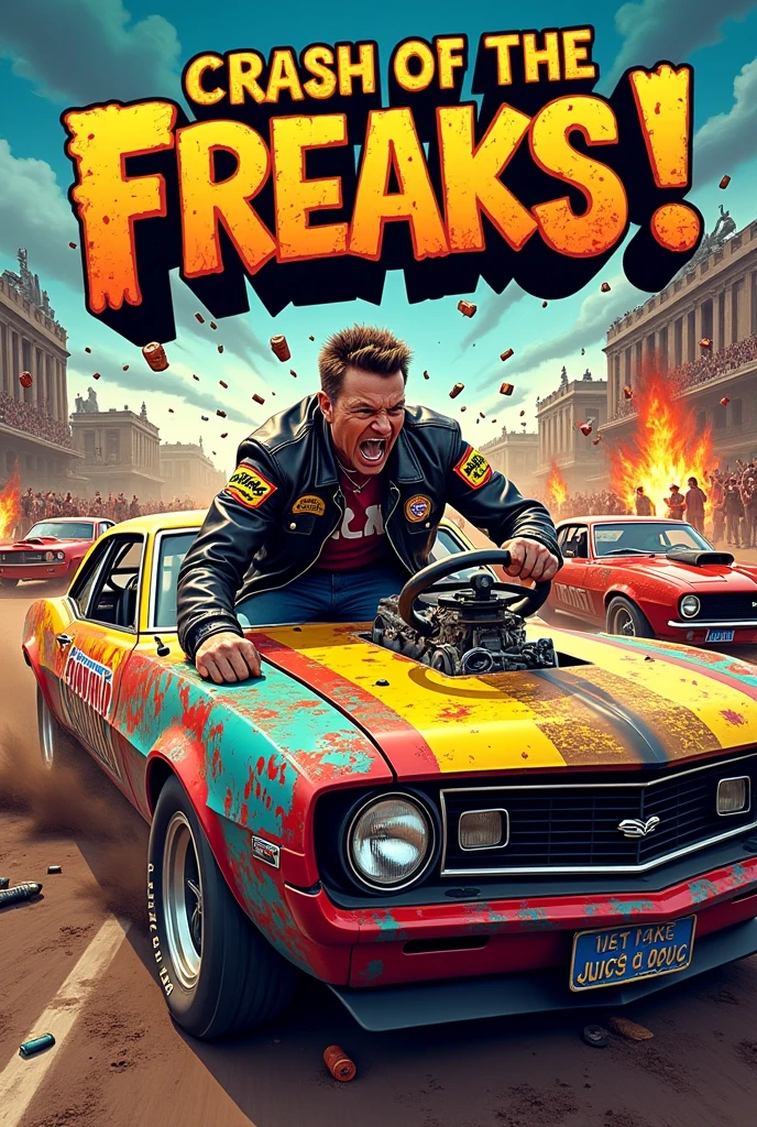 I would like the perfect graphic for a demolition derby poster .
Chci to na event na GTA V Rp 
Je to pro naprostý šílence organizace  (freaks Fighting Club s názvem Crash od The Freaks 
