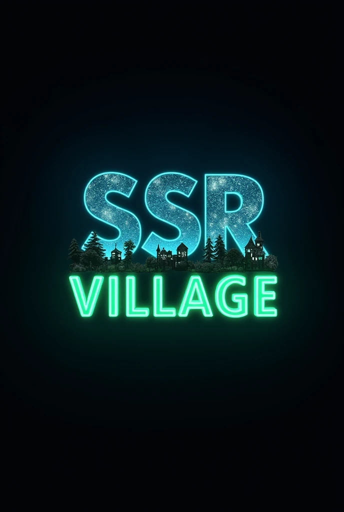 an image with letters that say: SSR VILLAGE on a black background