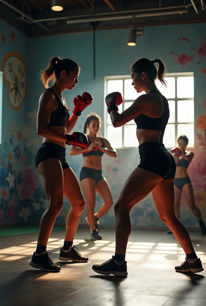 Shandong beauty athletes,Very tall body,fist training