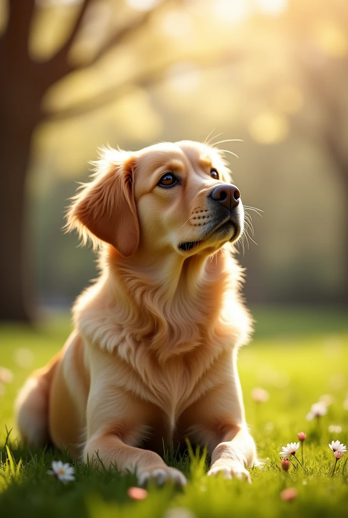 Dog thinking about his owner
