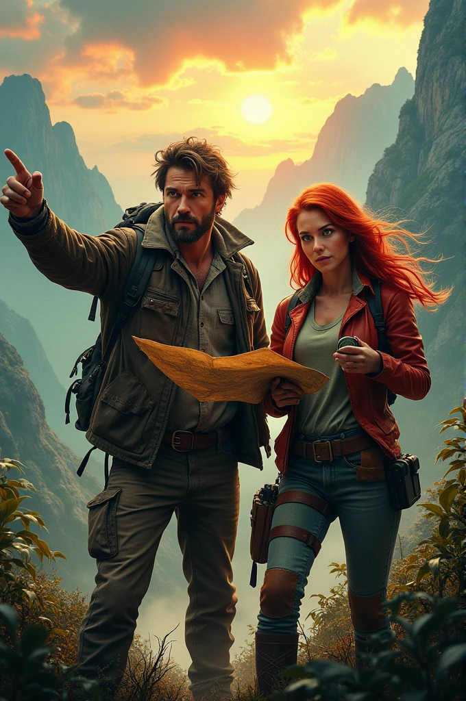 2 people adventure movie poster