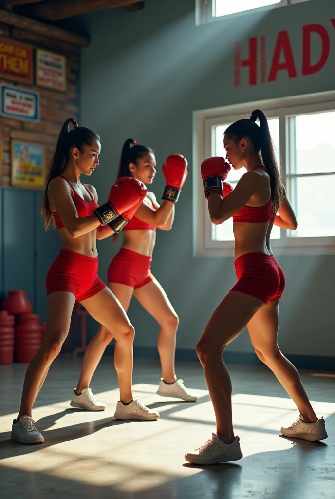 Shandong beauty athletes,Very tall body,fist training
