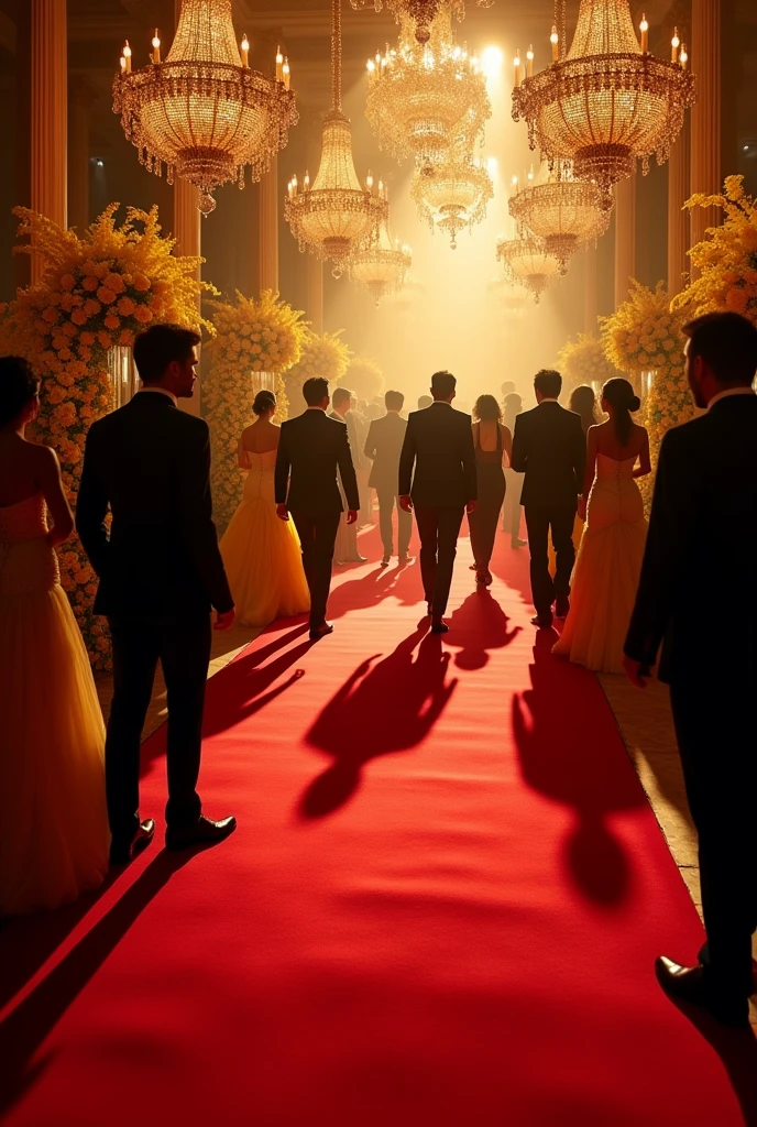 Red carpet, black and yellow