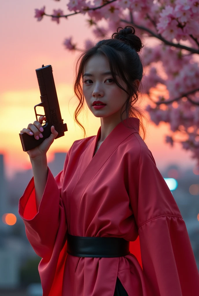 Hallyu、Beauty、Gun in one hand、smile、Expose