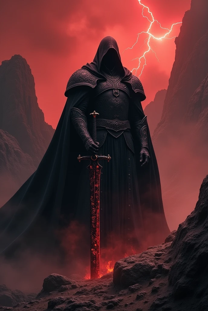 The cruel and terrible Sauron carries a human-sized sword 
