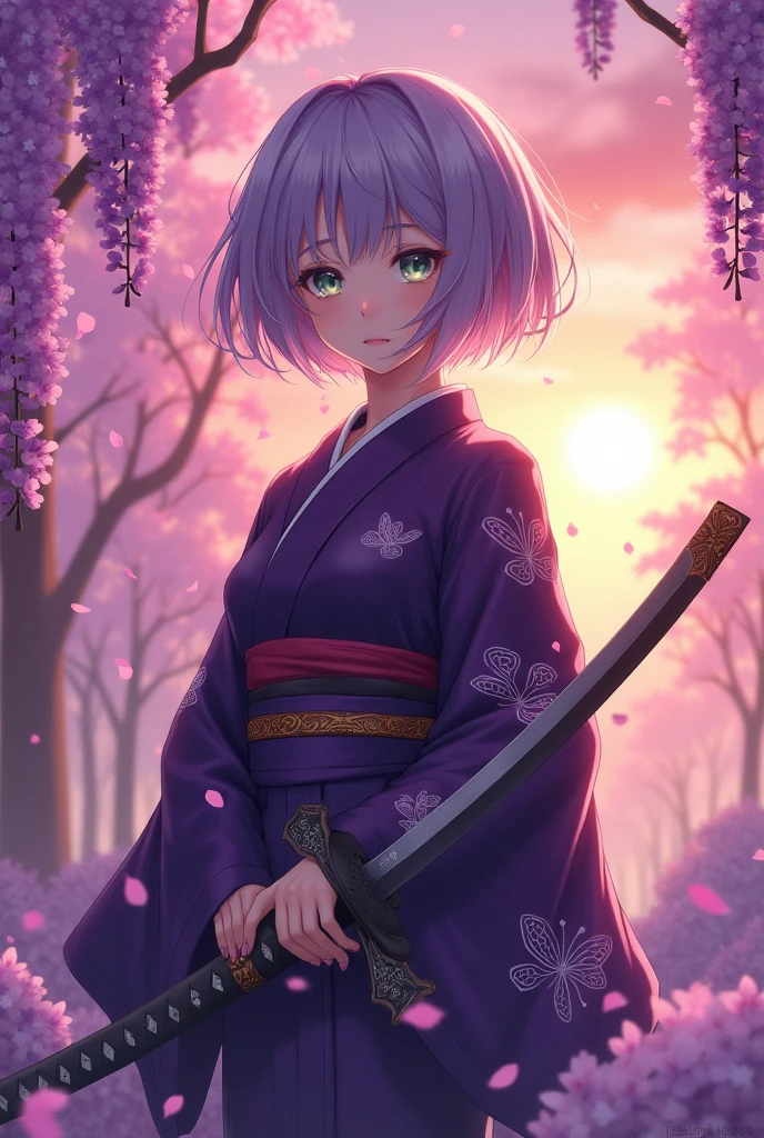 Shinobu kocho she is a character from demon slayer