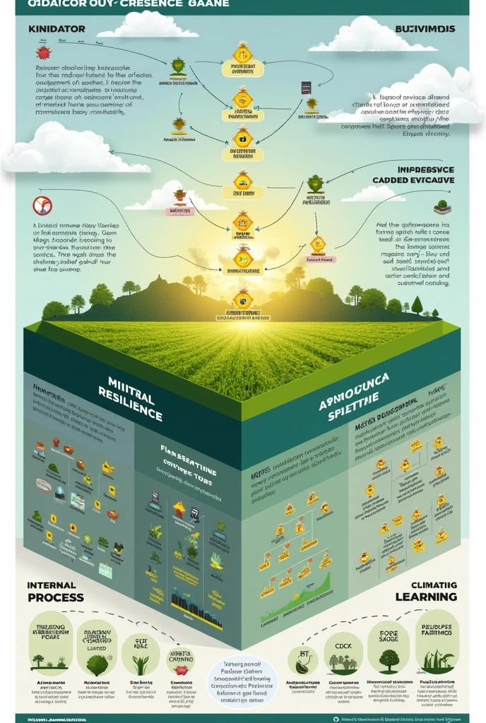 A strategic map,on Strategic Map for Mitigating the Impact of Climate Change on Agricultural Production1. Financial PerspectiveReducing financial losses caused by climate variabilityIndicator: Percentage reduction in costs related to production lossesInitiative: Implement agricultural insurance and crop diversificationIncrease profitability in adverse weather conditionsIndicator: Profit margin in years of unfavorable weather conditionsInitiative: Investing in climate resilience technologies2. Customer PerspectiveEnsuring continuity of supply in adverse conditionsIndicator: Compliance with supply contractsInitiative: Contingency planning and diversification of the production baseImproving consumer perception of sustainable practicesIndicator: Customer satisfaction level with product sustainabilityInitiative: Transparent communication on climate mitigation practices3. Internal Processes PerspectiveAdapting agricultural practices for greater climate resilienceIndicator: Increased efficiency in the use of water and inputsInitiative: Implementation of precision agriculture and sustainable management techniquesImproving climate risk managementIndicator: Reducing production losses due to extreme weather eventsInitiative: Climate monitoring and proactive adjustment of the agricultural calendar4. Learning and Growth PerspectiveTraining staff in climate management and sustainable agricultureIndicator: Number of hours of training in sustainability and climate managementInitiative: Continuous training programs for farmers and managersInnovate in climate-adaptive technologiesIndicator: Number of new sustainable technologies and practices implementedInitiative: Partnerships with research centers and investment in P&d (Pesquisa e desenvolvimento)