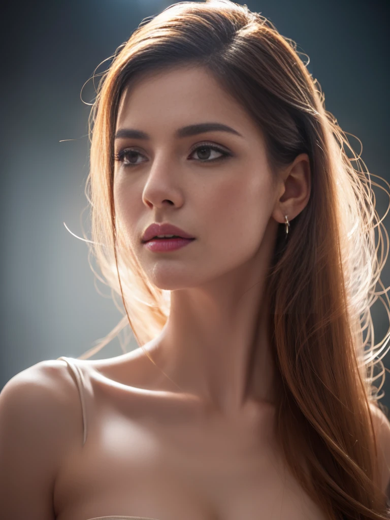 a beautiful woman, nude body, beautiful slim long legs, wearing high heels, realistic, photorealistic, photo-realistic:1.37, best quality,4k,8k,highres,masterpiece:1.2,ultra-detailed, elegant, graceful, mesmerizing, glamour, sensual, alluring, striking, captivating, cinematic lighting, dramatic lighting, cinematic atmosphere, dramatic atmosphere, porcelain skin, flawless skin, glowing skin, unblemished skin, detailed facial features, beautiful detailed eyes, beautiful detailed lips, extremely detailed eyes and face, long eyelashes, volumetric lighting, volumetric fog, dramatic contrast, dramatic shadows, chiaroscuro, hyper-realistic, intricate details, vivid colors, rich colors, vibrant colors, breathtaking, stunning, exquisite