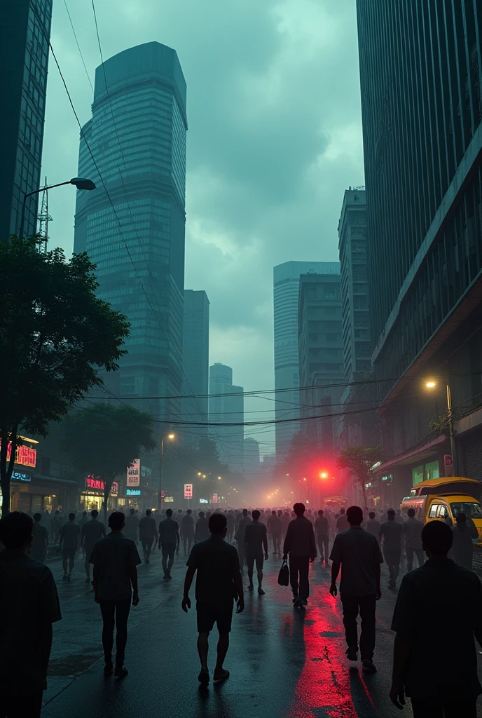 Critical situation in Kuala Lumpur! The deadly virus is spreading at a rapid rate, causing a zombie crisis. The population is scattered, seek protection, but the fight against the zombie wave is not over yet. Pale face, Empty eyes and restless steps tell the dark story of this capital city. Everyone in the future must prepare and unite to fight this threat before it is too late. The zombie apocalypse awaits, test our endurance and spirit.