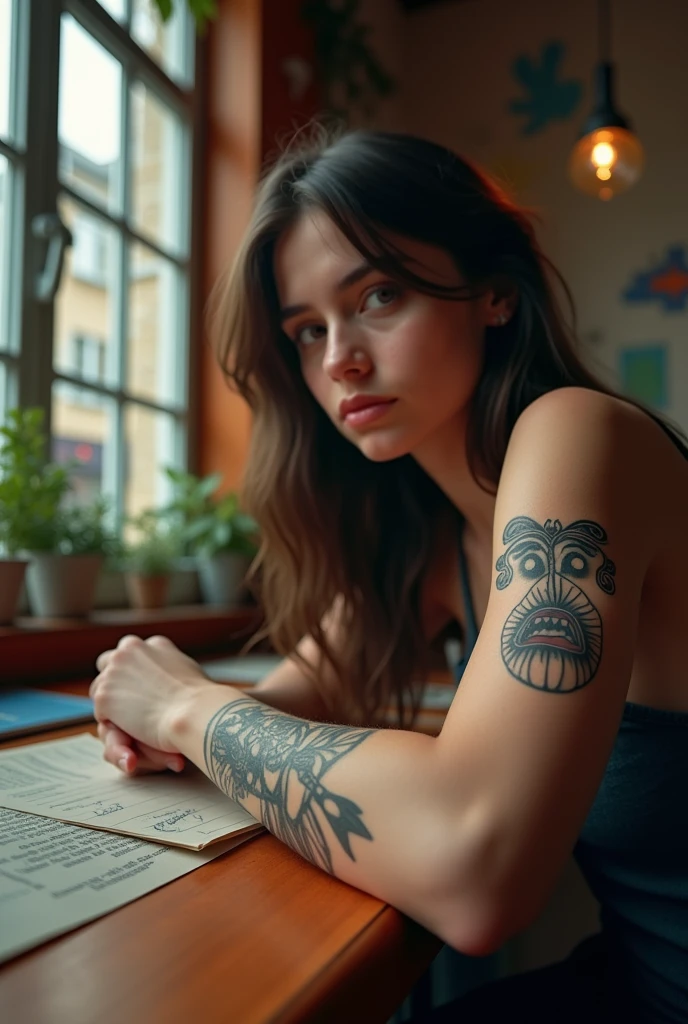 frown tattoo 