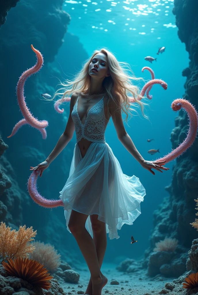 Sexy girl,tentacles,sex