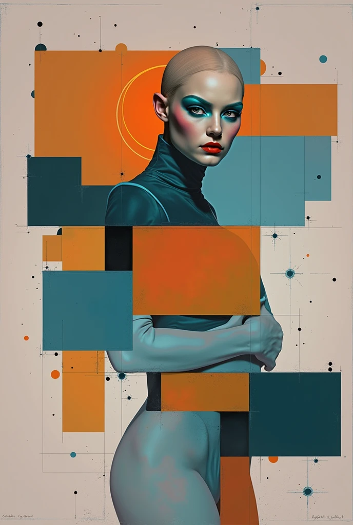 cubism portrait, fine art, teal and orange, contemporary art, alien form head shot, queen of space, (best quality,4k,8k,highres,masterpiece:1.2),ultra-detailed,(realistic,photorealistic,photo-realistic:1.37),hyperrealistic,dramatic lighting,intricate details,surreal,striking pose,regal expression,ethereal,otherworldly,futuristic,digital painting