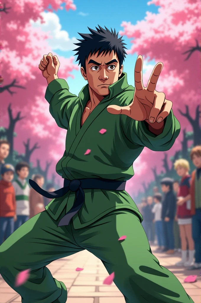 Jackie Chan as might guy from Naruto