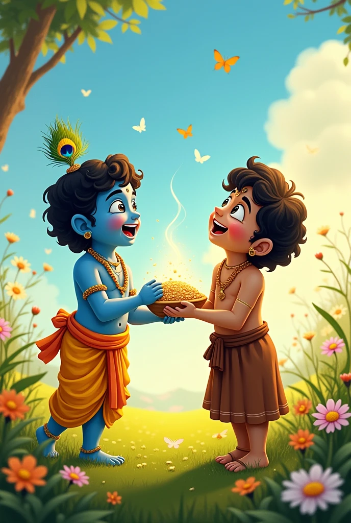 Little Krishna and sudama friendship