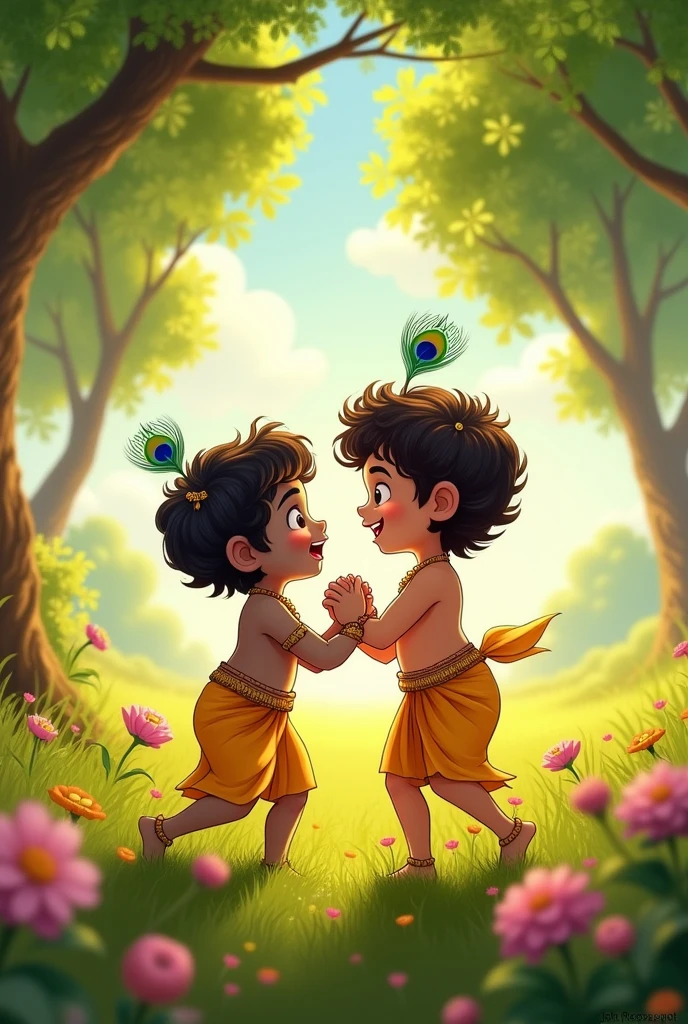 Little Krishna and bheem friendship