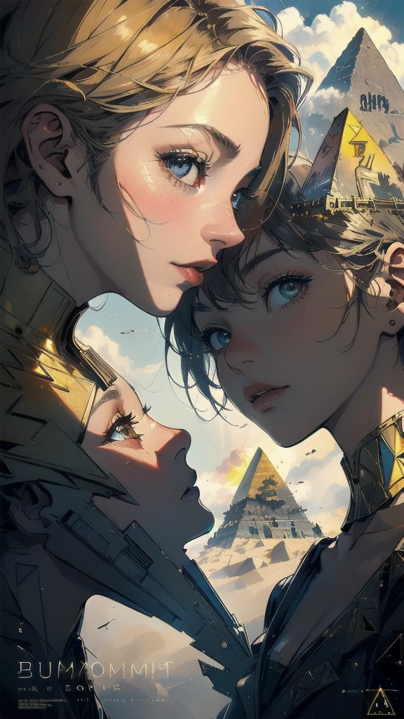 (((masterpiece, highest quality))),(((solo:1.2))),(((1girl:1.2))),32k wallpaper, very detailed, poster, vintage science fiction,(((((geometric cinematic movie poster))))), ((((bauhaus)))),(((abstract))),((((mid century modern)))),(((((portfolio))))),(((((Close-up))))),(((((bust up))))),((((more various angle)))),(((highlight))),((((heterochromia)))),(((complete. detailed face))),(((Extremely talented))),(((most complecated machine))),(((Overall colorfully))),((((((Absolutely simple background)))))),(((pyramid,sandstorm)))