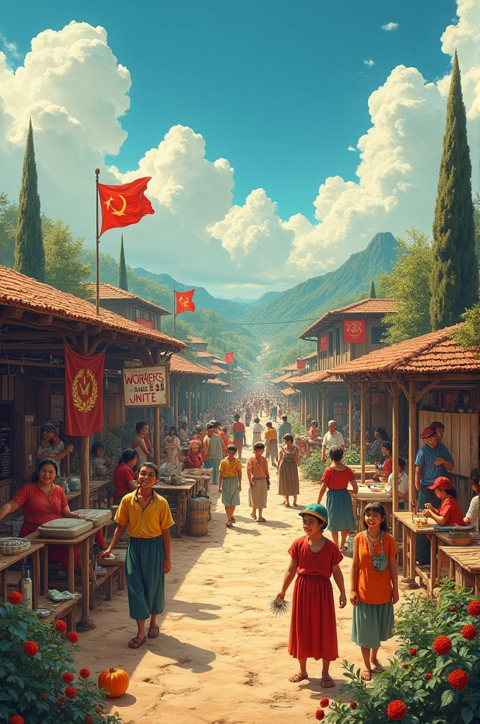 Communism advocates the abolition of the State and total equality between citizens. The idea is that, without a government, society can manage itself and workers become owners of their own work and the means of production.
