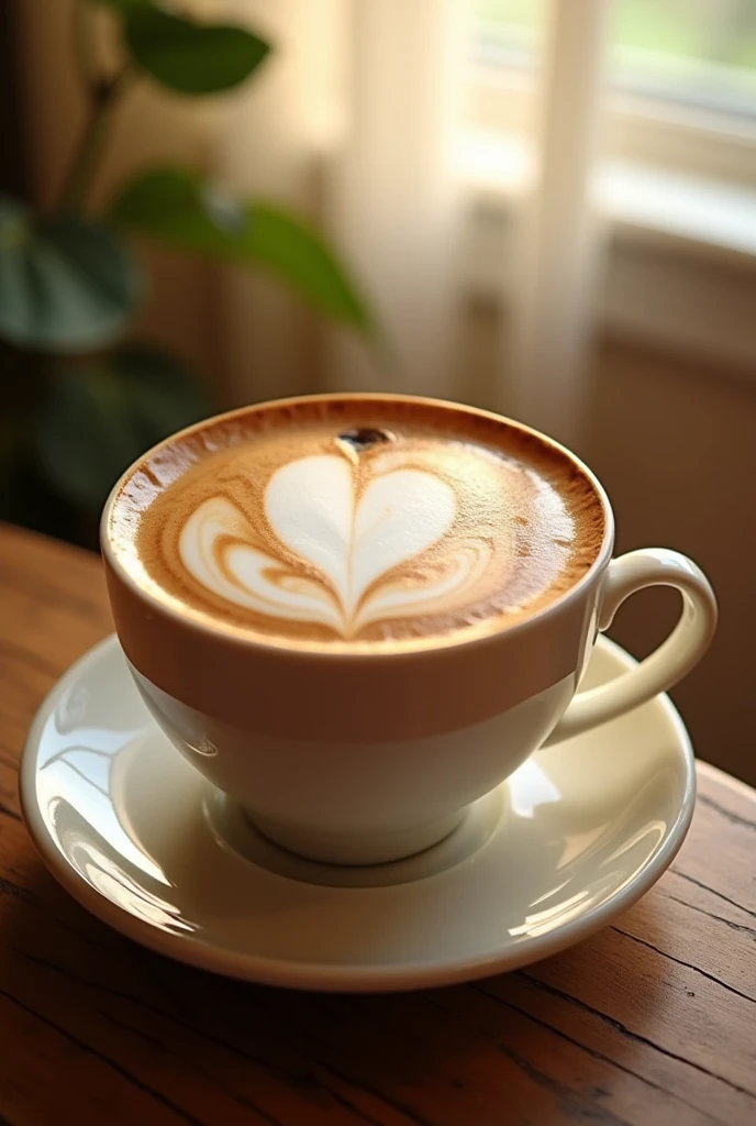  a cup of coffee in the shape of a rose with a heart on top
