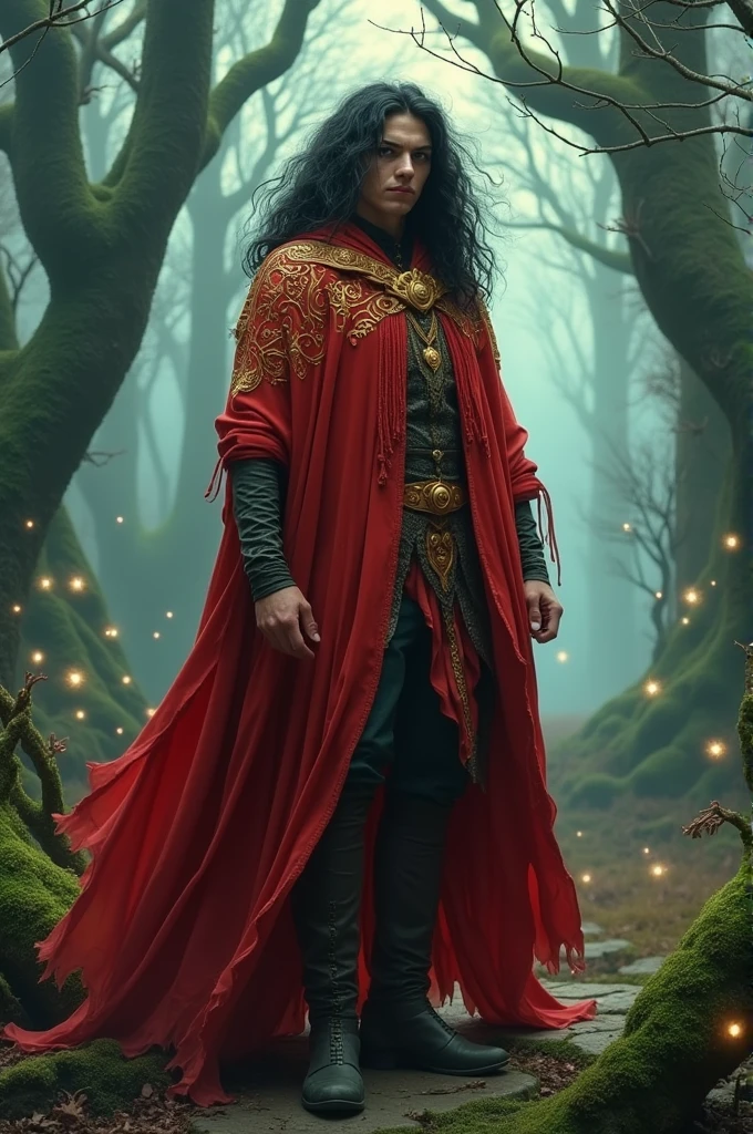 Image of a character in a red fantasy outfit