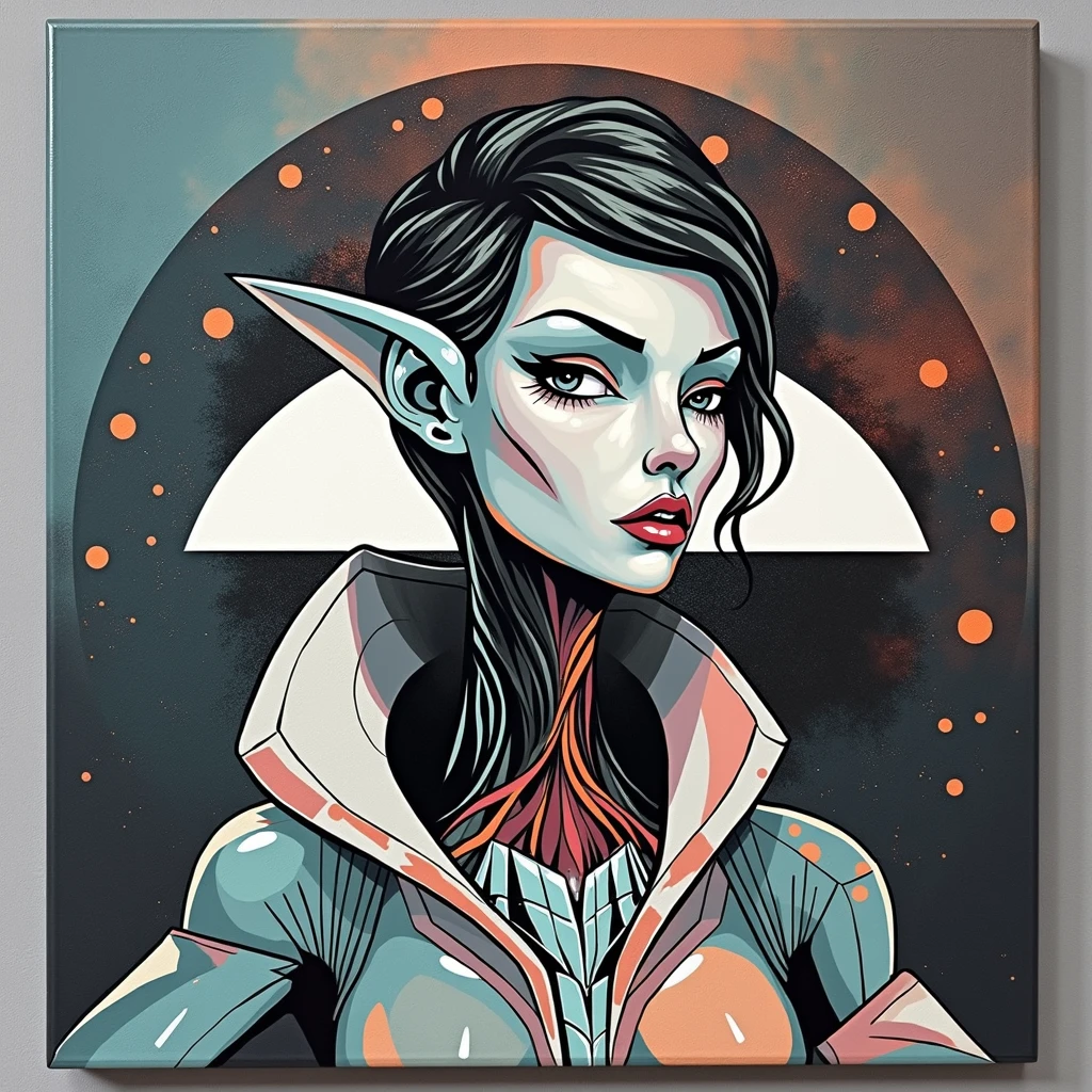 a futuristic female warrior cubism portrait, fine art, teal and orange, contemporary art, alien form head shot, queen of space, (best quality,4k,8k,highres,masterpiece:1.2),ultra-detailed,(realistic,photorealistic,photo-realistic:1.37),hyperrealistic,dramatic lighting,intricate details,surreal,striking pose,regal expression,ethereal,otherworldly,futuristic,digital painting