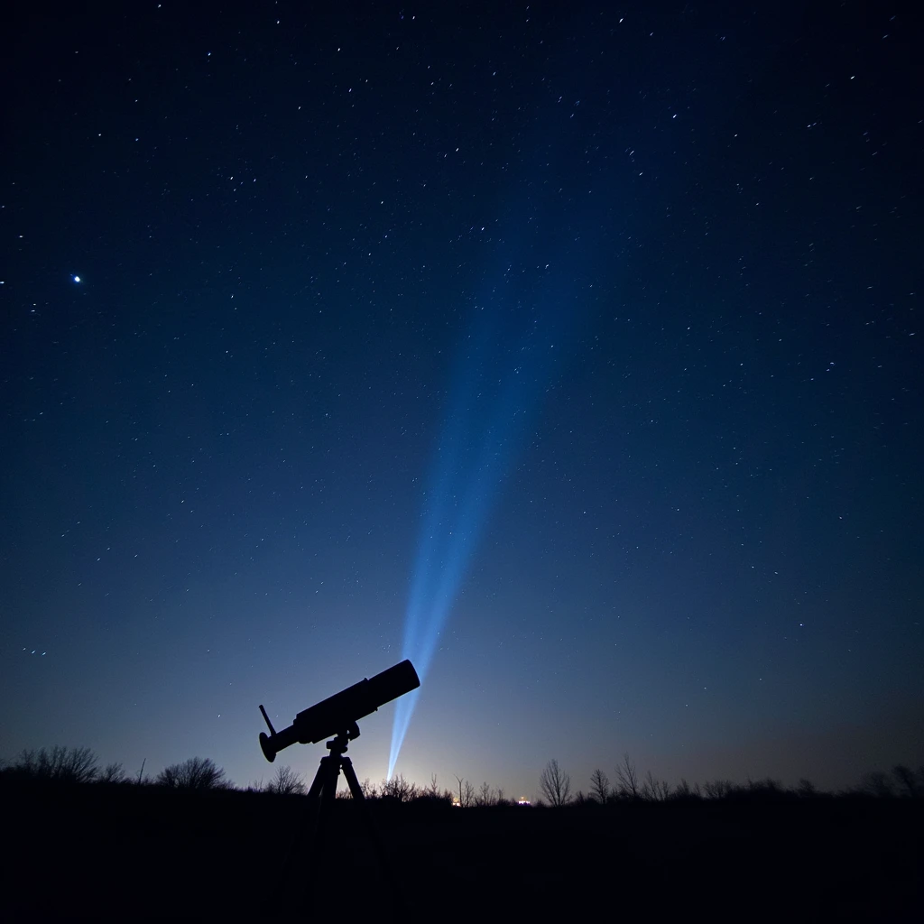 Starry Sky,shooting star.Astronomical Observation
