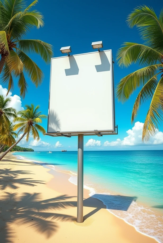 Show me huge billboard facing front at exotic location