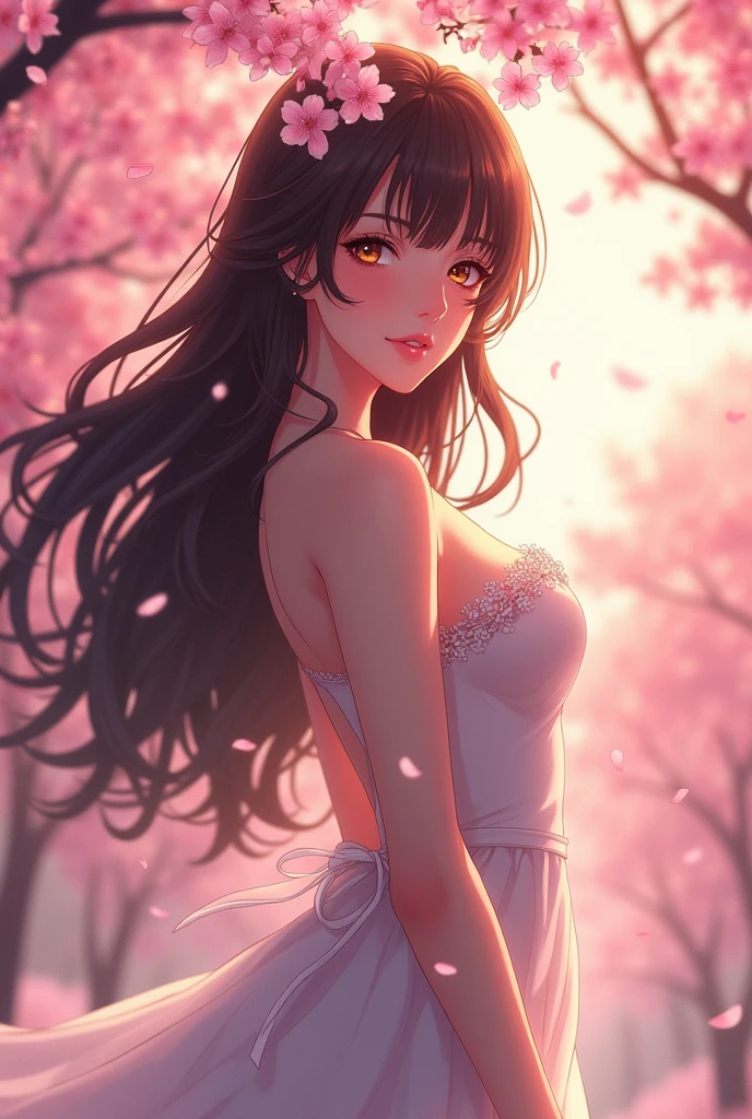 Create a naked busty anime woman 