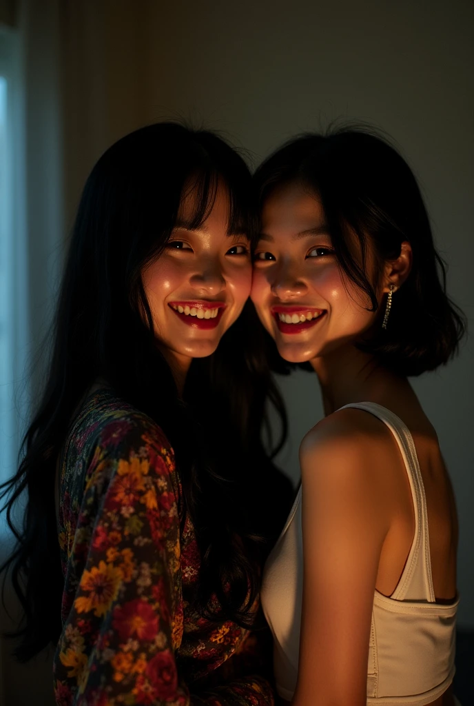 Hallyu、2 people、Beauty、smile、Dark Room