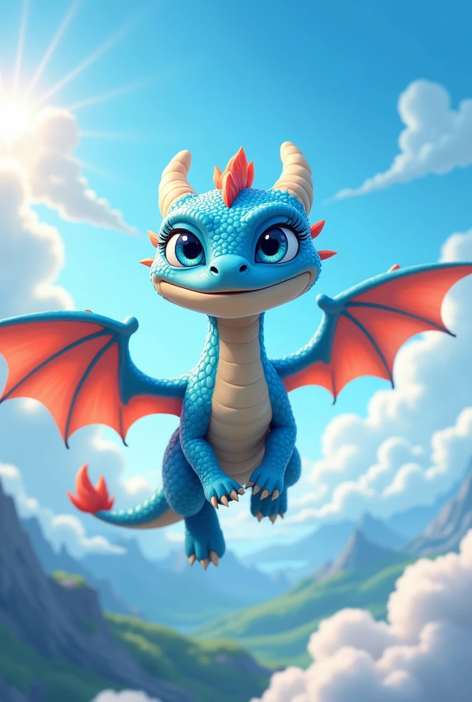 blue eyes white dragon cartoon