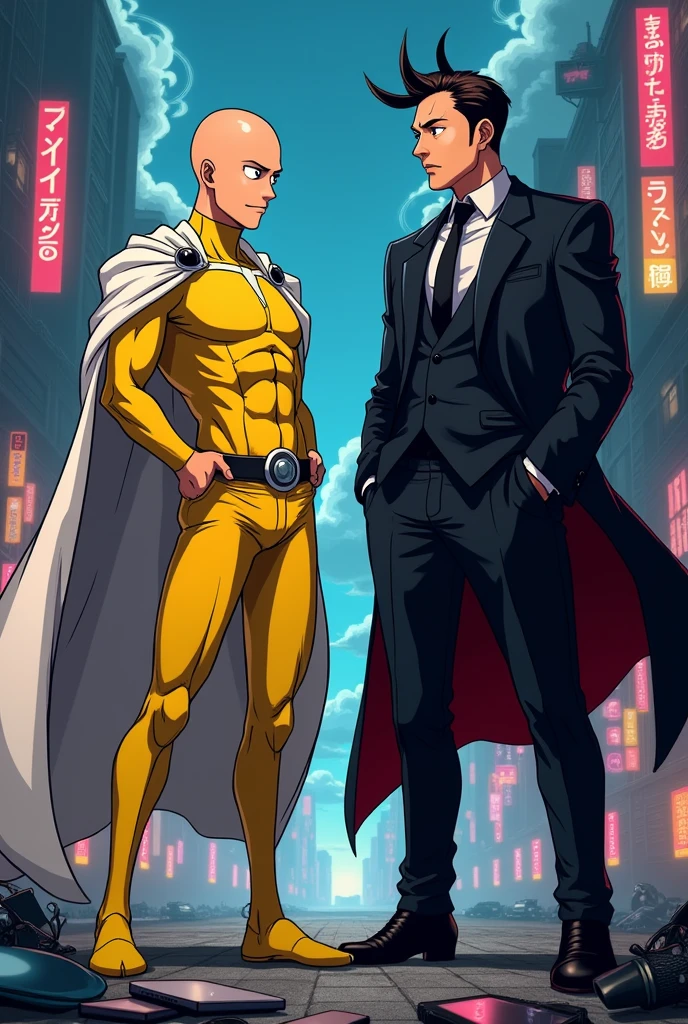 Saitama con el diablo
Mawi con elon musk