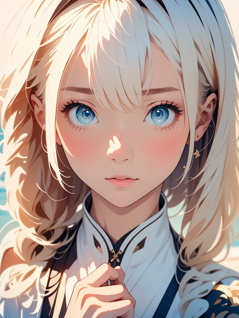 masterpiece、Top image quality、ultra-detailliert、32K、looking at the viewers, Facing straight ahead、shorth hair、A dark-haired、46 point slanted bangs、masterpiece、Best Quality、(Photorealistic: 1.4),Ultra High Resolution, unity 8k, (Beautiful detailed eyes:1.6)、Symmetrical、extra detailed face、Perfect Lighting、(Perfect hands, Perfect Anatomy)、(White background:1)、hotgenic、Top image quality、The specifics of shorthair、hightquality、visualart、