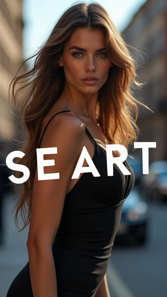 A fashion magazine poster,A beautiful and sexy woman,Photography Lighting,Text writing SEAART
