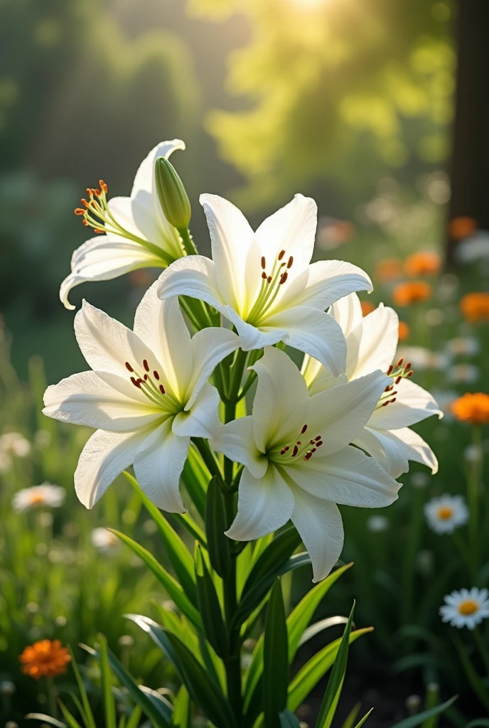 white lilies
