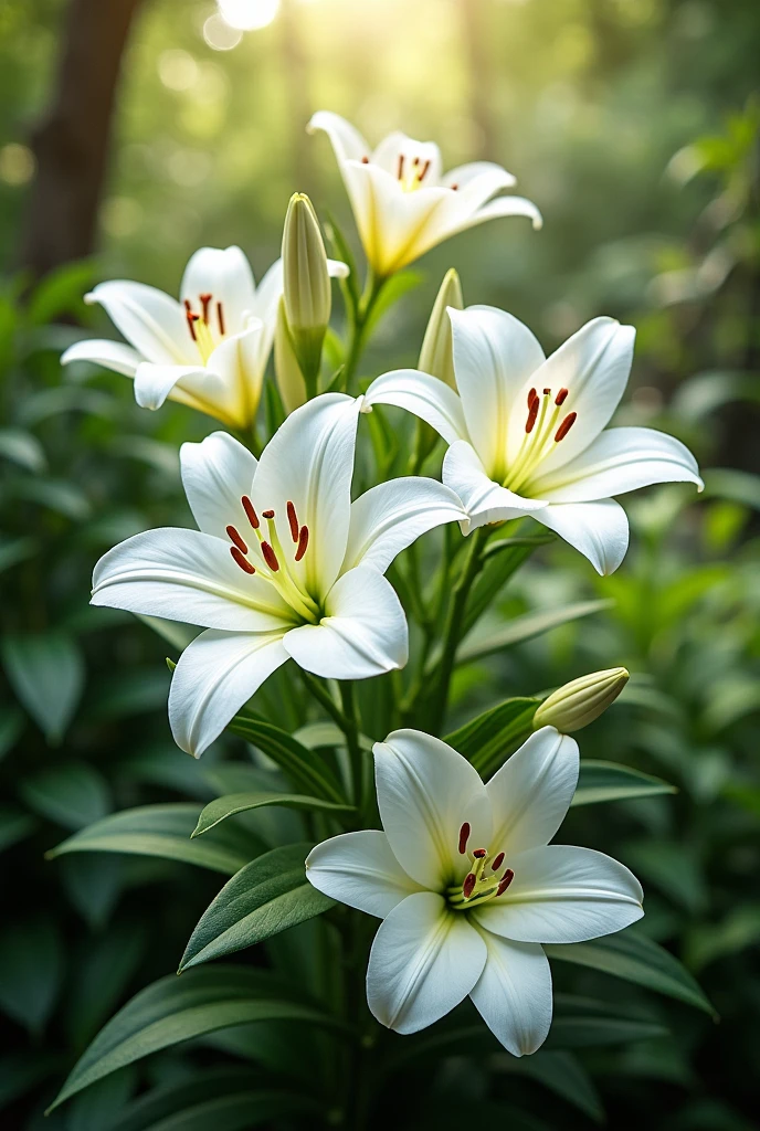 white lilies