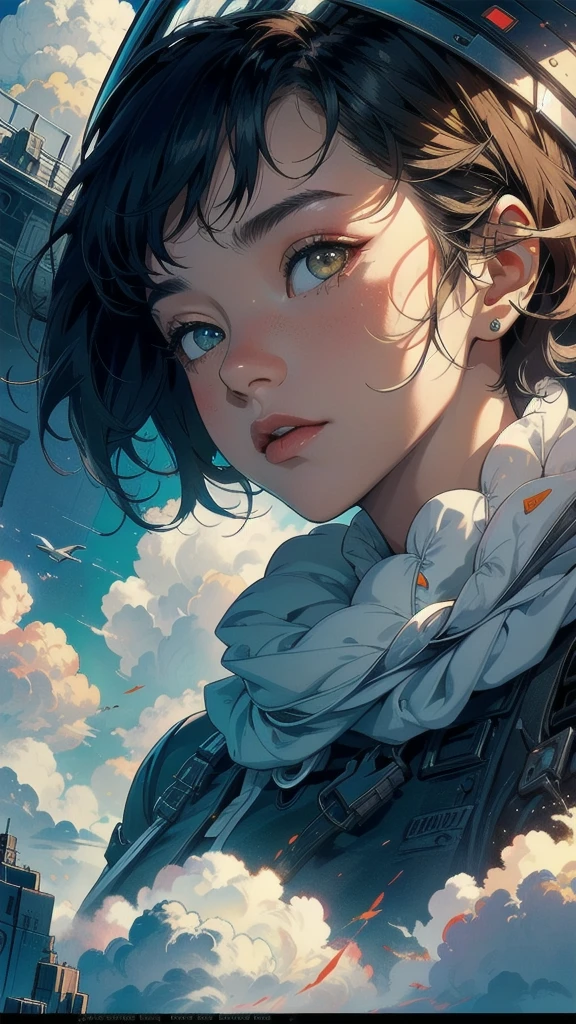(((masterpiece, highest quality))),(((solo:1.2))),(((1girl:1.2))),32k wallpaper, very detailed, poster, vintage science fiction,(((((geometric cinematic movie poster))))),((((mid century modern)))),(((((portfolio))))),(((((Close-up))))),(((((bust up))))),((((more various angle)))),(((highlight))),((((heterochromia)))),(((complete. detailed face))),(((Extremely talented))),(((most complecated machine))),(((Overall colorfully))),((((((Absolutely cloud rbackground)))))),(((Cumulonimbus that wrap around you)))