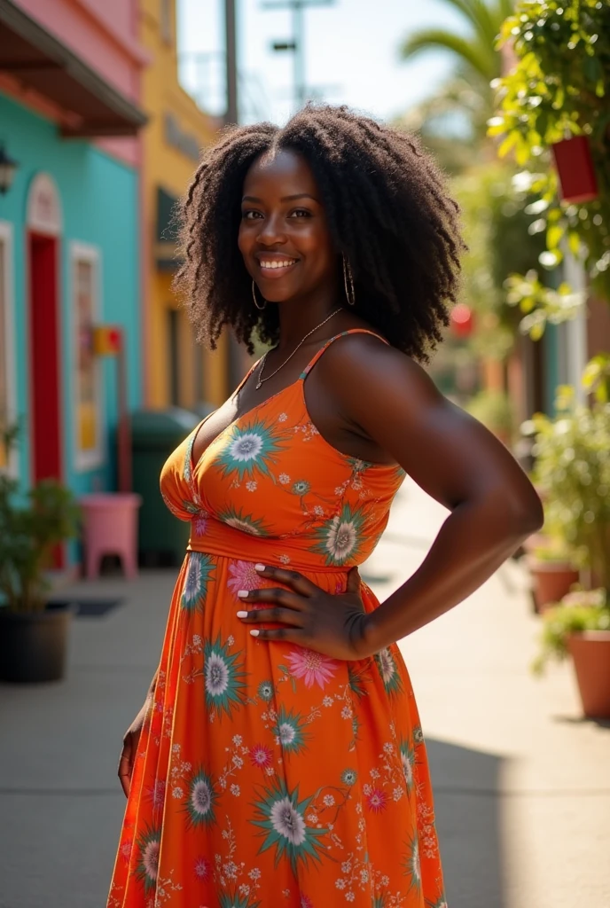 Ebony girl with big tits