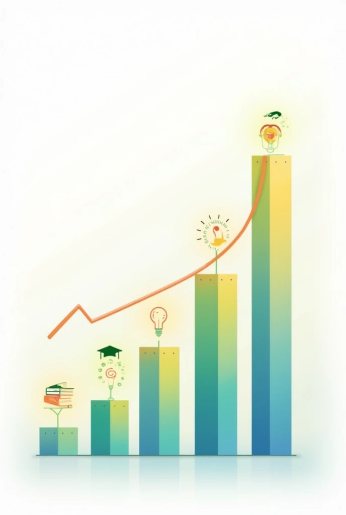 A cover that alludes to the continuous improvement in educational reform. My idea is that it should be like a kind of graph or ascending bar in a horizontal Powerpoint-type document.