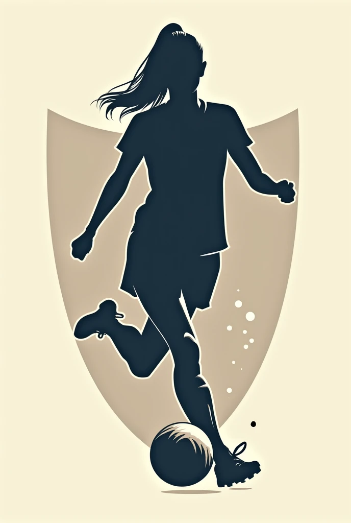 crea un escudo de equipo femenino,Simple, funny, without much color because it is a shield, and with silhouette and the most important thing that makes sense of our team name is: f.c. "The breakers of taps"  (referring to the shin of our body, the leg, or protection "shin guards" used in football) You can add a sweep on the part of the shin that shows that its shin guard is being broken