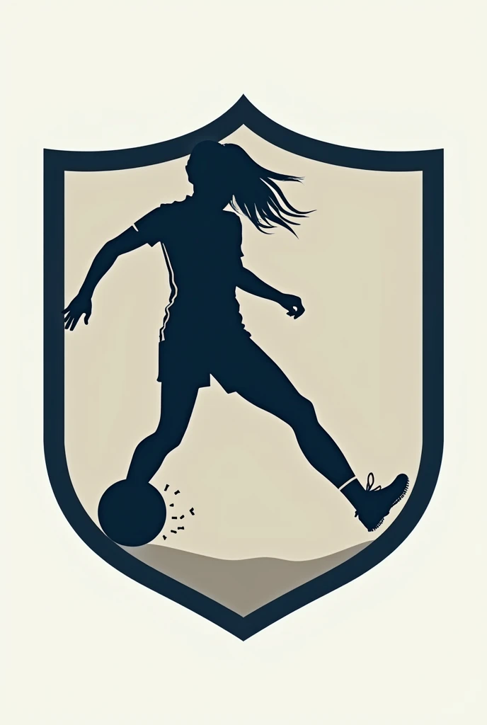 crea un escudo de equipo femenino,Simple, funny, without much color because it is a shield, and with silhouette and the most important thing that makes sense of our team name is: f.c. "The breakers of taps"  (referring to the shin of our body, the leg, or protection "shin guards" used in football) You can add a silhouette of someone sliding or tackling on the shin guard so you can see that their shin guard is being broken. 