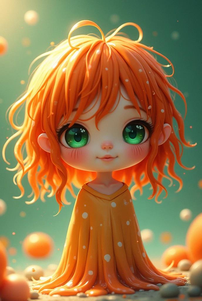 work of art, best qualityer, high détail, conceptual artwork, (Japanese cartoons:0.55), (NSFW:0.55), baby face,shining skin, shining skin, shining skin,greeneyes,extended colors,colorfully,(((russet hair com tinta líquida:1.1))), russet hair | russet hair| russet hair | russet hair | russet hair| russet hair | russet hair| russet hair brilhante :1.5))), ((Made of ink,not affected by gravity,Thick and runny), (shiny hair: 1.3),