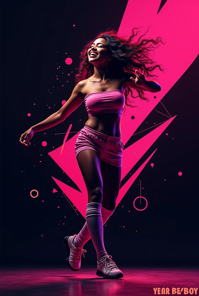 A logo for a football team that has the name Trigamos FC but the image has a girl in a tube dancing and the playboy logo and the colors are pink and black