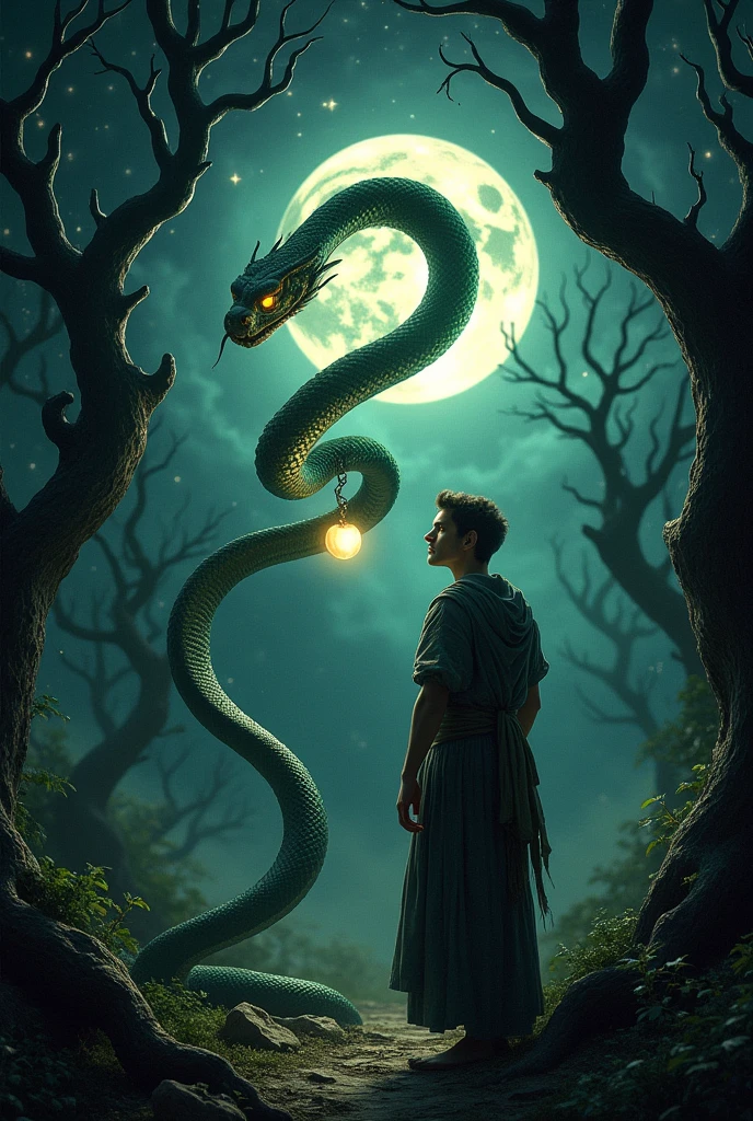 night of sin serpent and apple and man