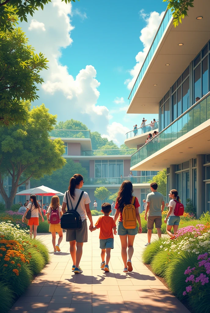 About promoting a school called New Horizons, which is an elite school 