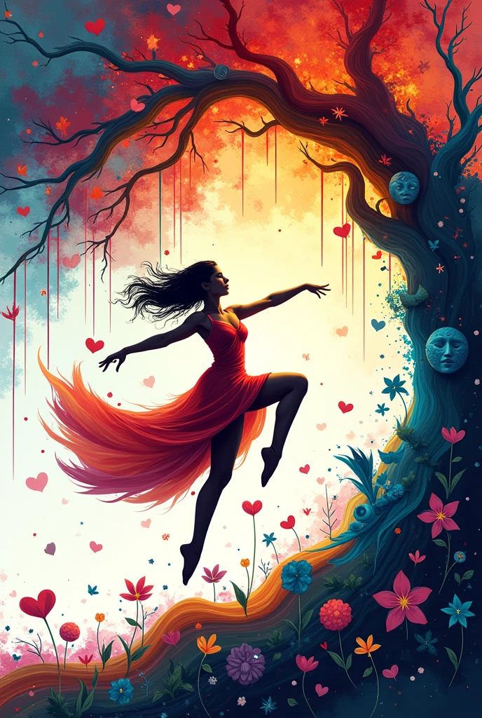 an image that represents the art discipline, that contains theater,Dance, music sculpture and painting. to produce a banner and display it in the classroom. 


