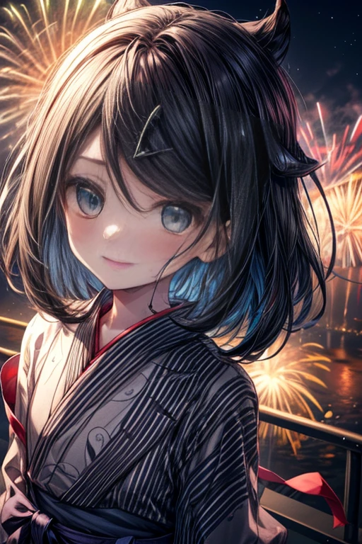 (((((nsfw))))), (masterpiece, Highest quality, 8K ultra-high resolution:1.4), 14yo, kawaii, Pokemon Riko, (A colorful navy blue yukata, night: 1.4), (Summer festival), ((turn around)), Beautiful Eyes,Flash photography, Backlight, ((Close-up of face:1.4)), (The best smile of my lover:1.4), ((((Smile brightly)))), (Show your palm to the camera), (Beckon), Written boundary depth, Dramatic portrayal, (Colorful fireworks background), Focus of the film, , Emotional composition, Emotional engine full throttle BREAK Young and cute, Slender body, Flat Chest, Highly detailed glossy skin,Sweat, 完璧なPokemon Riko
, Wind, detailed in the Wind, petals dancing in the Wind
BREAK
ultra detailed crystal eyes, Eyes like shining jewels