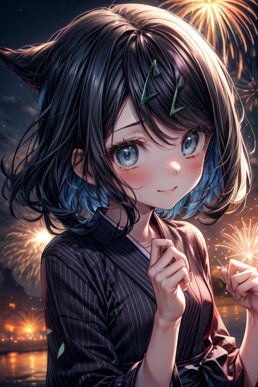 (((((nsfw))))), (masterpiece, Highest quality, 8K ultra-high resolution:1.4), , kawaii, Pokemon Riko, (A colorful navy blue yukata, night: 1.4), (Summer festival), ((turn around)), Beautiful Eyes,Flash photography, Backlight, ((Close-up of face:1.4)), (The best smile of my lover:1.4), ((((Smile brightly)))), (Show your palm to the camera), (Beckon), Written boundary depth, Dramatic portrayal, (Colorful fireworks background), Focus of the film, , Emotional composition, Emotional engine full throttle BREAK Young and cute, Slender body, Flat Chest, Highly detailed glossy skin,Sweat, 完璧なPokemon Riko
, Wind, detailed in the Wind, petals dancing in the Wind
BREAK
ultra detailed crystal eyes, Eyes like shining jewels