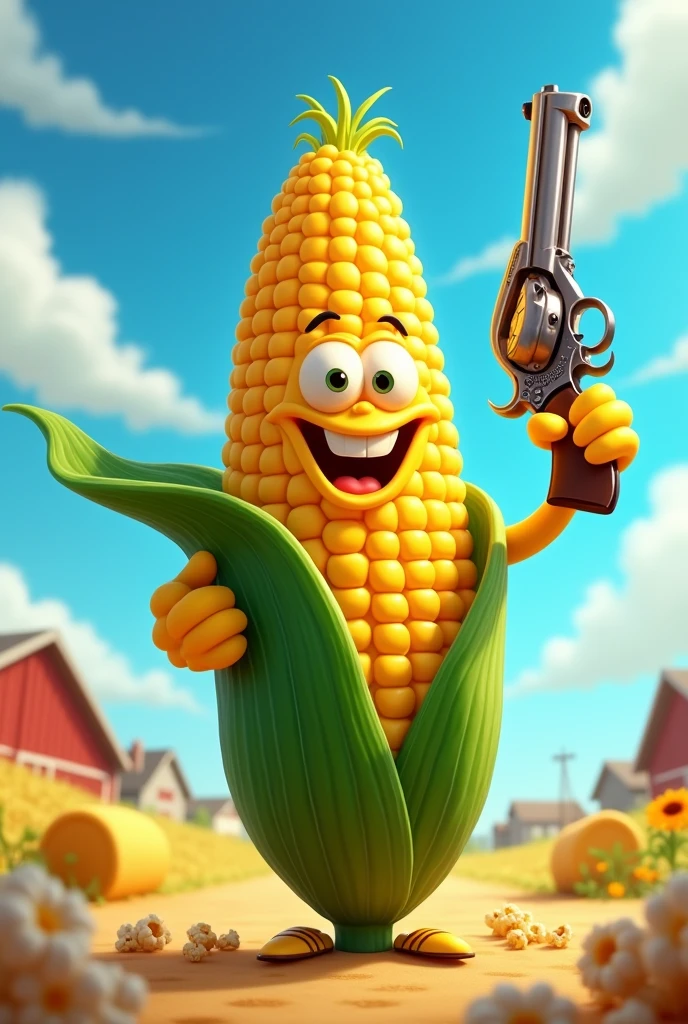 Corn with a gun