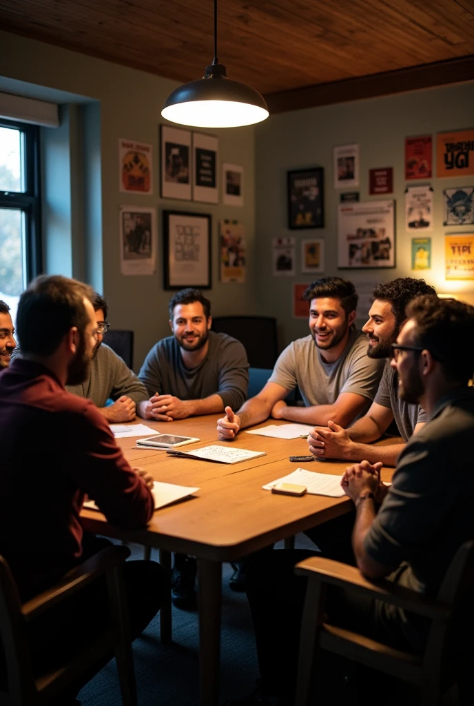 A men's group planning 